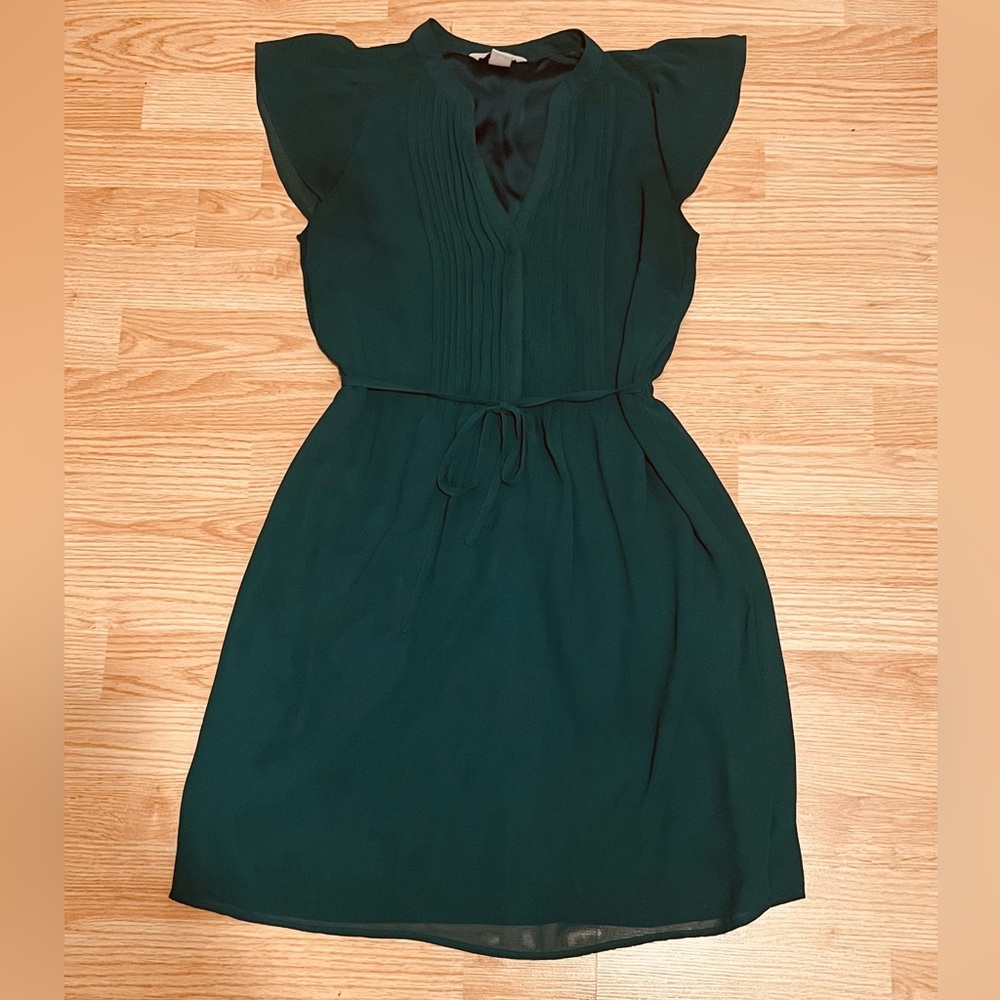H&M green short sleeve dress - size4